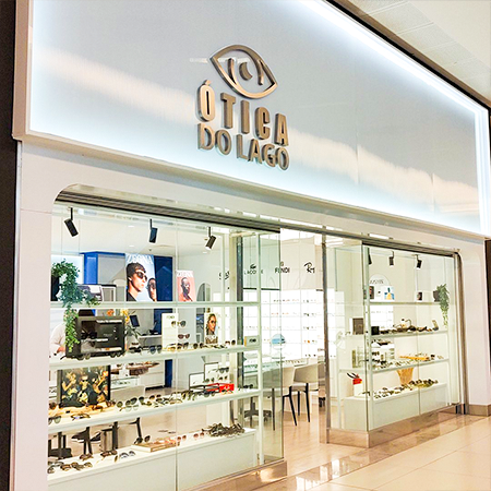 Logo da loja ótica do lago